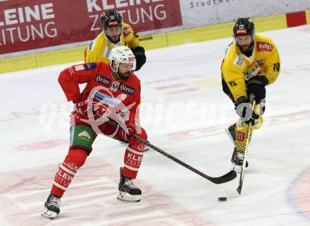 EBEL. Eishockey Bundesliga. KAC gegen	spusu Vienna Capitals. Kozek Andrew Jacob (KAC), Dorion Marc-Andre (Vienna Capitals). Klagenfurt, am 20.4.2019.
Foto: Kuess

---
pressefotos, pressefotografie, kuess, qs, qspictures, sport, bild, bilder, bilddatenbank