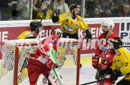 EBEL. Eishockey Bundesliga. KAC gegen	spusu Vienna Capitals. Torjubel Christopher Desousa  (Vienna Capitals). Klagenfurt, am 24.4.2019.
Foto: Kuess

---
pressefotos, pressefotografie, kuess, qs, qspictures, sport, bild, bilder, bilddatenbank