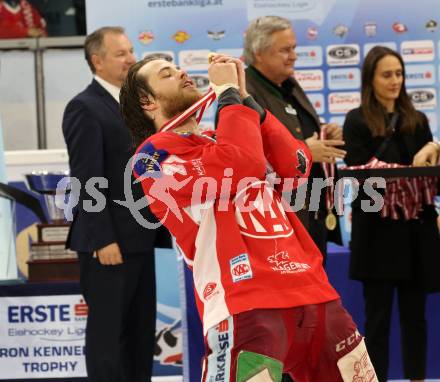EBEL. Eishockey Bundesliga. KAC gegen	spusu Vienna Capitals. Thomas Hundertpfund (KAC). Klagenfurt, am 24.4.2019.
Foto: Kuess

---
pressefotos, pressefotografie, kuess, qs, qspictures, sport, bild, bilder, bilddatenbank