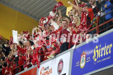 EBEL. Eishockey Bundesliga. KAC gegen	spusu Vienna Capitals. Fans (KAC). Klagenfurt, am 24.4.2019.
Foto: Kuess

---
pressefotos, pressefotografie, kuess, qs, qspictures, sport, bild, bilder, bilddatenbank