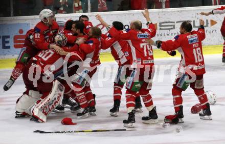 EBEL. Eishockey Bundesliga. KAC gegen	spusu Vienna Capitals. Meisterjubel  (KAC). Klagenfurt, am 24.4.2019.
Foto: Kuess

---
pressefotos, pressefotografie, kuess, qs, qspictures, sport, bild, bilder, bilddatenbank