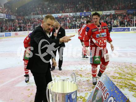 EBEL. Eishockey Bundesliga. KAC gegen	spusu Vienna Capitals. Meister KAC. Petri Matikainen (KAC). Klagenfurt, am 24.4.2019.
Foto: Kuess

---
pressefotos, pressefotografie, kuess, qs, qspictures, sport, bild, bilder, bilddatenbank