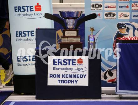 EBEL. Eishockey Bundesliga. KAC gegen	spusu Vienna Capitals.  Pokal Ron Kennedy Trophy. Klagenfurt, am 24.4.2019.
Foto: Kuess

---
pressefotos, pressefotografie, kuess, qs, qspictures, sport, bild, bilder, bilddatenbank