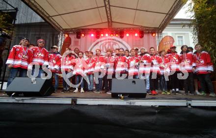 EBEL. Eishockey Bundesliga. Meisterfeier KAC.   Meisterehrung Nachwuchs. U12. Klagenfurt, am 29.4.2019.
Foto: Kuess
---
pressefotos, pressefotografie, kuess, qs, qspictures, sport, bild, bilder, bilddatenbank