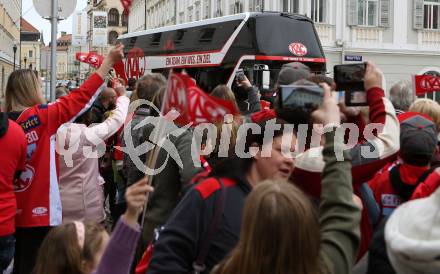 EBEL. Eishockey Bundesliga. Meisterfeier KAC.   KAC Bus. Klagenfurt, am 29.4.2019.
Foto: Kuess
---
pressefotos, pressefotografie, kuess, qs, qspictures, sport, bild, bilder, bilddatenbank