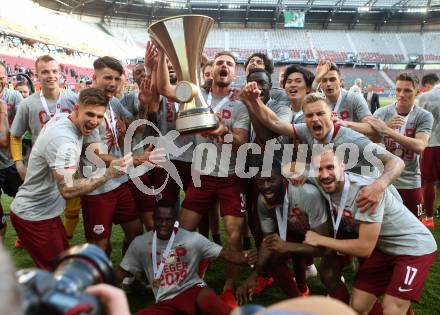 Fussball. UNIQA OEFB Cup. FC Red Bulll Salzburg gegen SK Rapid Wien. Sieger Jubel (Salzburg). Klagenfurt, Woerthersee Stadion, am 1.5.2019.
Foto: Kuess
---
pressefotos, pressefotografie, kuess, qs, qspictures, sport, bild, bilder, bilddatenbank