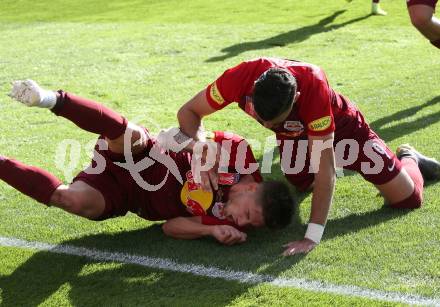 Fussball. UNIQA OEFB Cup. FC Red Bulll Salzburg gegen SK Rapid Wien. Torjubel Patrick Farkas, Munas Dabbur (Salzburg). Klagenfurt, am 1.5.2019.
Foto: Kuess 
---
pressefotos, pressefotografie, kuess, qs, qspictures, sport, bild, bilder, bilddatenbank