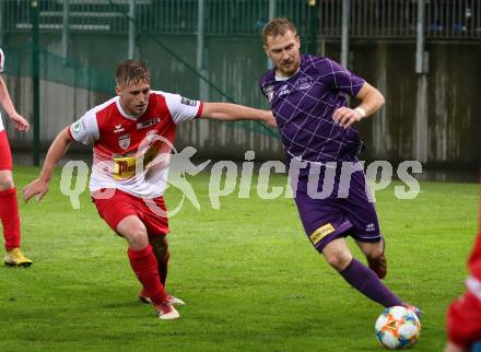 Fussball. 2. Liga. âSK Austria Klagenfurt gegen KSV 1919. Markus Rusek,  (Klagenfurt), Florian Brunner (KSV 1919). Klagenfurt, 3.5.2019.
Foto: Kuess
---
pressefotos, pressefotografie, kuess, qs, qspictures, sport, bild, bilder, bilddatenbank