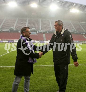 Fussball. 2. Liga. âSK Austria Klagenfurt gegen KSV 1919.  Praesident Ivica Peric, Trainer Robert Micheu (Klagenfurt). Klagenfurt, 3.5.2019.
Foto: Kuess
---
pressefotos, pressefotografie, kuess, qs, qspictures, sport, bild, bilder, bilddatenbank