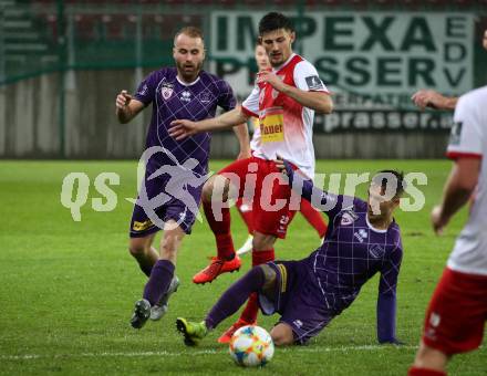 Fussball. 2. Liga. âSK Austria Klagenfurt gegen KSV 1919. Carlos Badal Andani, Daniel Steinwender, (Klagenfurt), Levan Eloshvili  (KSV 1919). Klagenfurt, 3.5.2019.
Foto: Kuess
---
pressefotos, pressefotografie, kuess, qs, qspictures, sport, bild, bilder, bilddatenbank