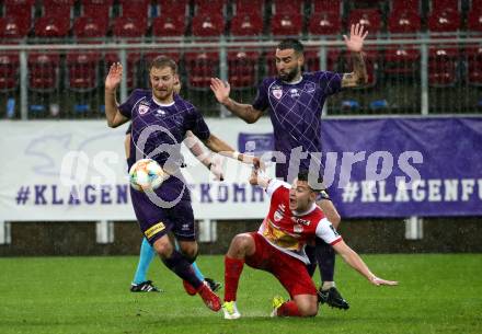 Fussball. 2. Liga. âSK Austria Klagenfurt gegen KSV 1919. Markus Rusek, Kosmas Gkezos,  (Klagenfurt), Daniel Racic (KSV 1919). Klagenfurt, 3.5.2019.
Foto: Kuess
---
pressefotos, pressefotografie, kuess, qs, qspictures, sport, bild, bilder, bilddatenbank