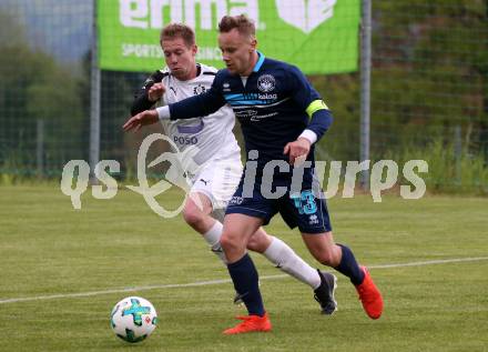 Fussball Unterliga Ost, Ludmannsdorf gegen Sele Zell. Michael Augustin Jakopitsch,  (Ludmannsdorf), Martin Kelih (Sele). Ludmannsdorf, am 8.5.2019.
Foto: Kuess
---
pressefotos, pressefotografie, kuess, qs, qspictures, sport, bild, bilder, bilddatenbank