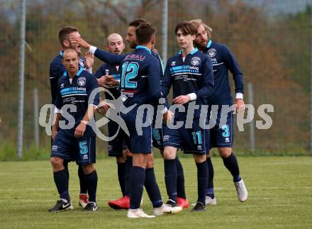 Fussball Unterliga Ost, Ludmannsdorf gegen Sele Zell. Torjubel  (Ludmannsdorf). Ludmannsdorf, am 8.5.2019.
Foto: Kuess
---
pressefotos, pressefotografie, kuess, qs, qspictures, sport, bild, bilder, bilddatenbank