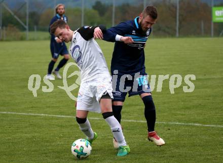 Fussball Unterliga Ost, Ludmannsdorf gegen Sele Zell. Nemanja Andrijevic,  (Ludmannsdorf), Filip Oraze (Sele). Ludmannsdorf, am 8.5.2019.
Foto: Kuess
---
pressefotos, pressefotografie, kuess, qs, qspictures, sport, bild, bilder, bilddatenbank