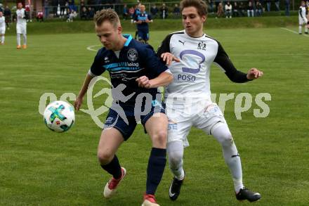 Fussball Unterliga Ost, Ludmannsdorf gegen Sele Zell. Valentin Denis Lausegger,  (Ludmannsdorf), Daniel Perkounig (Sele). Ludmannsdorf, am 8.5.2019.
Foto: Kuess
---
pressefotos, pressefotografie, kuess, qs, qspictures, sport, bild, bilder, bilddatenbank