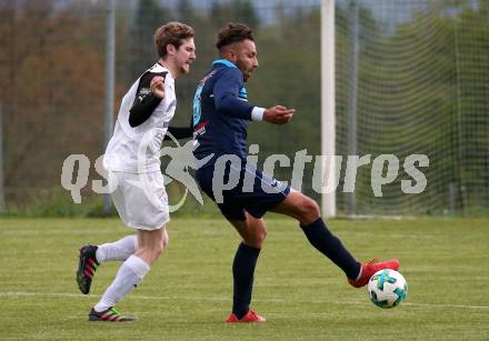 Fussball Unterliga Ost, Ludmannsdorf gegen Sele Zell. Sead Sabotic,  (Ludmannsdorf), Simon Rustia (Sele). Ludmannsdorf, am 8.5.2019.
Foto: Kuess
---
pressefotos, pressefotografie, kuess, qs, qspictures, sport, bild, bilder, bilddatenbank