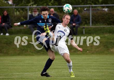 Fussball Unterliga Ost, Ludmannsdorf gegen Sele Zell. Rafael Ogris-Martic,  (Ludmannsdorf), Florian Kelih (Sele). Ludmannsdorf, am 8.5.2019.
Foto: Kuess
---
pressefotos, pressefotografie, kuess, qs, qspictures, sport, bild, bilder, bilddatenbank