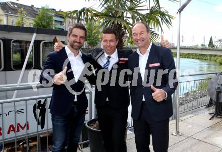 Eishockey. VSV. Pressekonferenz. Andreas Schwab, Jyrki Aho, Gerald Rauchenwald. Villach, 9.5.2019.
Foto: Kuess
---
pressefotos, pressefotografie, kuess, qs, qspictures, sport, bild, bilder, bilddatenbank