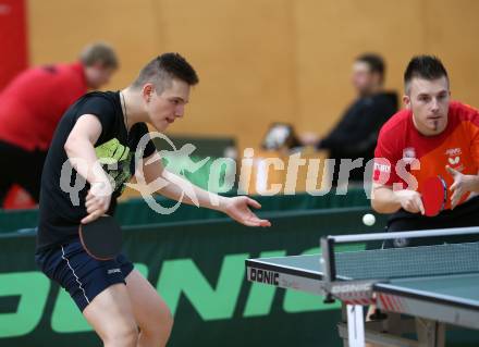 Tischtennis.  Kaerntner Meisterschaften. Martin Gutschi, Rems Alexander. Feldkirchen, 2.12.2018.
Foto: Kuess
---
pressefotos, pressefotografie, kuess, qs, qspictures, sport, bild, bilder, bilddatenbank