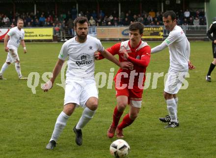 Fussball 2. KLasse C. KAC B 1909 Juniors gegen SC St. Veit. Elias Gauper,  (KAC), Manuel Riesser (St. Veit). Klagenfurt, am 5.5.2019.
Foto: Kuess
---
pressefotos, pressefotografie, kuess, qs, qspictures, sport, bild, bilder, bilddatenbank