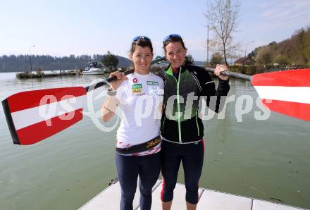 Rudern.  Magdalena Lobnig, Katharina Lobnig. VÃ¶lkermarkt, 16.4.2019.
Foto: Kuess
---
pressefotos, pressefotografie, kuess, qs, qspictures, sport, bild, bilder, bilddatenbank