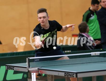 Tischtennis.  Kaerntner Meisterschaften. Martin Gutschi. Feldkirchen, 2.12.2018.
Foto: Kuess
---
pressefotos, pressefotografie, kuess, qs, qspictures, sport, bild, bilder, bilddatenbank