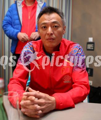 Tischtennis. Pressekonferenz des Oesterreichischen Tischtennisverbandes.  Qin Zhijian. Egg, Faaker See, 11.4.2019.
Foto: Kuess
---
pressefotos, pressefotografie, kuess, qs, qspictures, sport, bild, bilder, bilddatenbank