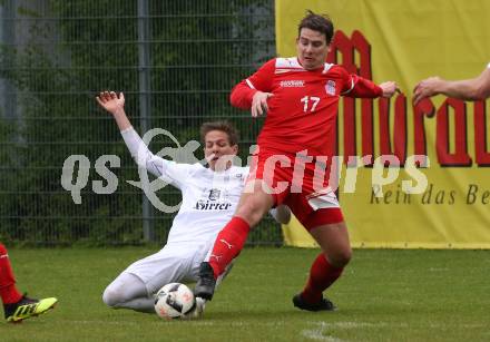 Fussball 2. KLasse C. KAC B 1909 Juniors gegen SC St. Veit. Martin Auer,  (KAC), Michael Salbrechter (St. Veit). Klagenfurt, am 5.5.2019.
Foto: Kuess
---
pressefotos, pressefotografie, kuess, qs, qspictures, sport, bild, bilder, bilddatenbank