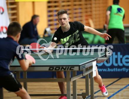 Tischtennis.  Kaerntner Meisterschaften. Martin Gutschi, . Feldkirchen, 2.12.2018.
Foto: Kuess
---
pressefotos, pressefotografie, kuess, qs, qspictures, sport, bild, bilder, bilddatenbank