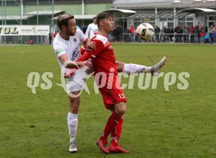 Fussball 2. KLasse C. KAC B 1909 Juniors gegen SC St. Veit. David Josef Bodner,  (KAC), Christofer Huber (St. Veit). Klagenfurt, am 5.5.2019.
Foto: Kuess
---
pressefotos, pressefotografie, kuess, qs, qspictures, sport, bild, bilder, bilddatenbank