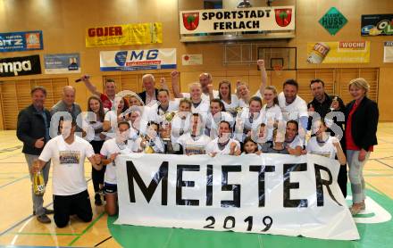 Handball Bundesliga Frauen. Oberes Play Off. SC Kelag Ferlach/Feldkirchen gegen Rxcel Handball Tulln. Jubel (SCF). Ferlach, am 11.5.2019.
Foto: Kuess
---
pressefotos, pressefotografie, kuess, qs, qspictures, sport, bild, bilder, bilddatenbank