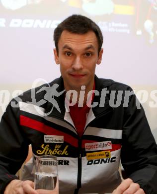 Tischtennis. Pressekonferenz des Oesterreichischen Tischtennisverbandes.  Stefan Fegerl. Egg, Faaker See, 11.4.2019.
Foto: Kuess
---
pressefotos, pressefotografie, kuess, qs, qspictures, sport, bild, bilder, bilddatenbank