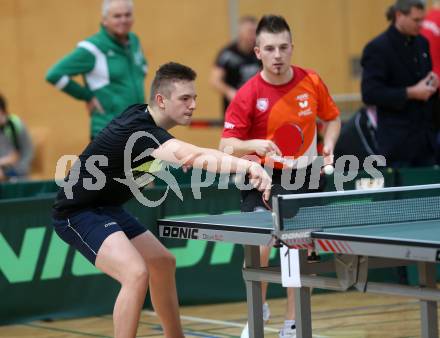 Tischtennis.  Kaerntner Meisterschaften. Martin Gutschi, Rems Alexander. Feldkirchen, 2.12.2018.
Foto: Kuess
---
pressefotos, pressefotografie, kuess, qs, qspictures, sport, bild, bilder, bilddatenbank