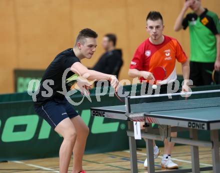 Tischtennis.  Kaerntner Meisterschaften. Martin Gutschi, Rems Alexander. Feldkirchen, 2.12.2018.
Foto: Kuess
---
pressefotos, pressefotografie, kuess, qs, qspictures, sport, bild, bilder, bilddatenbank