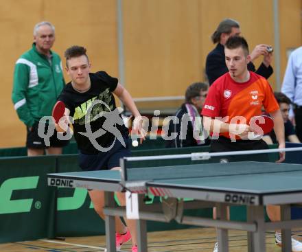 Tischtennis.  Kaerntner Meisterschaften. Martin Gutschi, Rems Alexander. Feldkirchen, 2.12.2018.
Foto: Kuess
---
pressefotos, pressefotografie, kuess, qs, qspictures, sport, bild, bilder, bilddatenbank