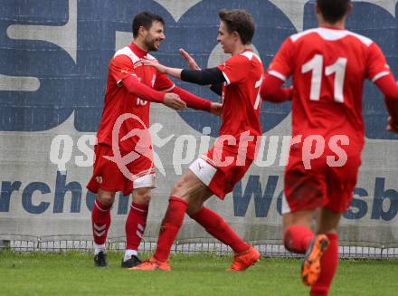 Fussball 2. KLasse C. KAC B 1909 Juniors gegen SC St. Veit. Torjubel Zsolt Vari (KAC). Klagenfurt, am 5.5.2019.
Foto: Kuess
---
pressefotos, pressefotografie, kuess, qs, qspictures, sport, bild, bilder, bilddatenbank