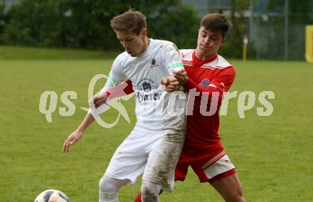 Fussball 2. KLasse C. KAC B 1909 Juniors gegen SC St. Veit. Patrick Legner,  (KAC), Michael Salbrechter (St. Veit). Klagenfurt, am 5.5.2019.
Foto: Kuess
---
pressefotos, pressefotografie, kuess, qs, qspictures, sport, bild, bilder, bilddatenbank