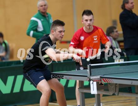 Tischtennis.  Kaerntner Meisterschaften. Martin Gutschi, Rems Alexander. Feldkirchen, 2.12.2018.
Foto: Kuess
---
pressefotos, pressefotografie, kuess, qs, qspictures, sport, bild, bilder, bilddatenbank