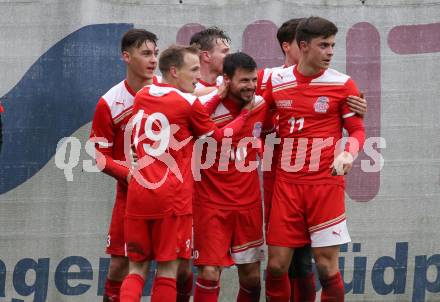 Fussball 2. KLasse C. KAC B 1909 Juniors gegen SC St. Veit. Torjubel Zsolt Vari (KAC). Klagenfurt, am 5.5.2019.
Foto: Kuess
---
pressefotos, pressefotografie, kuess, qs, qspictures, sport, bild, bilder, bilddatenbank