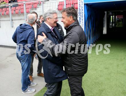 Fussball. Tournament delle Nazioni. Oesterreich gegen Nordmazedonien. Landeshauptmann Peter Kaiser, Trainer Hermann Stadler. Klagenfurt, 29.4.2019.
Foto: Kuess
---
pressefotos, pressefotografie, kuess, qs, qspictures, sport, bild, bilder, bilddatenbank