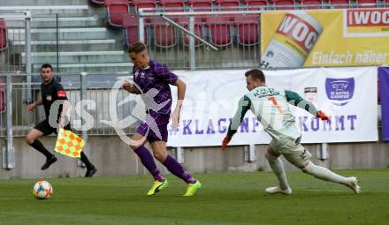 Fussball. 2. Liga. âSK Austria Klagenfurt gegen SV Lafnitz. Benedikt Pichler,  (Klagenfurt), Andreas Zingl (Lafnitz). Klagenfurt, 17.5.2019.
Foto: Kuess
---
pressefotos, pressefotografie, kuess, qs, qspictures, sport, bild, bilder, bilddatenbank