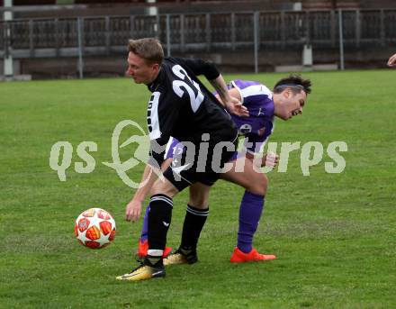 Fussball. 2. Klasse B. Bad Kleinkirchheim gegen Treffen. Marco Thomas Mitterer (Kleinkirchheim),  Stephan Cramaro (Treffen). Kleinkirchheim, 11.5.2019.
Foto: Kuess
---
pressefotos, pressefotografie, kuess, qs, qspictures, sport, bild, bilder, bilddatenbank