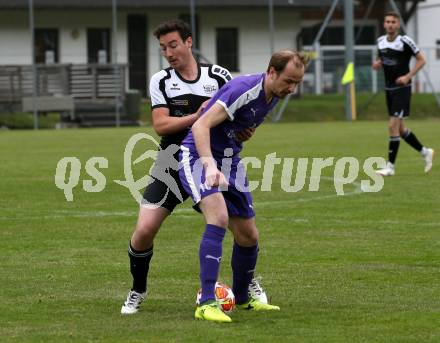 Fussball. 2. Klasse B. Bad Kleinkirchheim gegen Treffen. Stefan Kuehn (Kleinkirchheim),   Stefan Ortoff (Treffen). Kleinkirchheim, 11.5.2019.
Foto: Kuess
---
pressefotos, pressefotografie, kuess, qs, qspictures, sport, bild, bilder, bilddatenbank