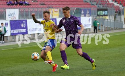 Fussball. 2. Liga. âSK Austria Klagenfurt gegen SV Lafnitz.  Benedikt Pichler, (Klagenfurt), Marco Koefler  (Lafnitz). Klagenfurt, 17.5.2019.
Foto: Kuess
---
pressefotos, pressefotografie, kuess, qs, qspictures, sport, bild, bilder, bilddatenbank