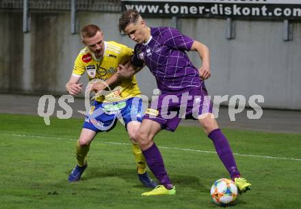 Fussball. 2. Liga. âSK Austria Klagenfurt gegen SV Lafnitz. Benedikt Pichler,  (Klagenfurt), Wolfgang Waldl (Lafnitz). Klagenfurt, 17.5.2019.
Foto: Kuess
---
pressefotos, pressefotografie, kuess, qs, qspictures, sport, bild, bilder, bilddatenbank