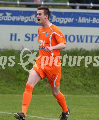 Fussball Unterliga Ost. Ludmannsdorf gegen Eisenkappel. Torjubel David Smrtnik   (Eisenkappel). Ludmannsdorf, am 19.5.2018.
Foto: Kuess
---
pressefotos, pressefotografie, kuess, qs, qspictures, sport, bild, bilder, bilddatenbank