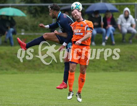 Fussball Unterliga Ost. Ludmannsdorf gegen Eisenkappel.  Sead Sabotic,  (Ludmannsdorf),  Toni Smrtnik  (Eisenkappel). Ludmannsdorf, am 19.5.2018.
Foto: Kuess
---
pressefotos, pressefotografie, kuess, qs, qspictures, sport, bild, bilder, bilddatenbank