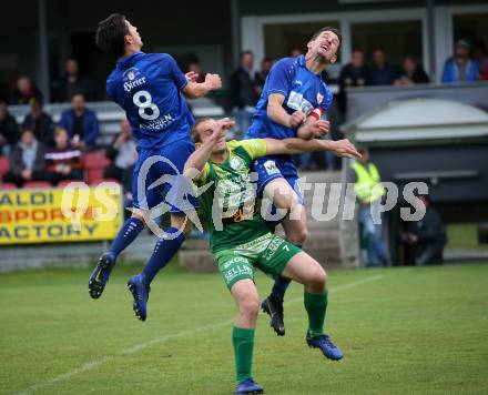 Fussball KFV Cup. Lendorf gegen ATSV Wolfsberg.  Martin Morgenstern,  (Lendorf), Rene Pascal Seebacher,  Patrick Pfennich  (Wolfsberg). Lendorf, 21.5.2019.
Foto: Kuess
---
pressefotos, pressefotografie, kuess, qs, qspictures, sport, bild, bilder, bilddatenbank