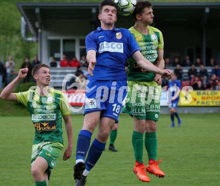 Fussball KFV Cup. Lendorf gegen ATSV Wolfsberg. Thomas Zraunig,  (Lendorf),  Adin Salihovic  (Wolfsberg). Lendorf, 21.5.2019.
Foto: Kuess
---
pressefotos, pressefotografie, kuess, qs, qspictures, sport, bild, bilder, bilddatenbank