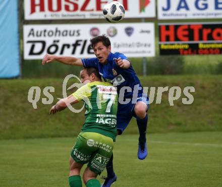 Fussball KFV Cup. Lendorf gegen ATSV Wolfsberg.  Martin Morgenstern, (Lendorf), Rene Pascal Seebacher   (Wolfsberg). Lendorf, 21.5.2019.
Foto: Kuess
---
pressefotos, pressefotografie, kuess, qs, qspictures, sport, bild, bilder, bilddatenbank